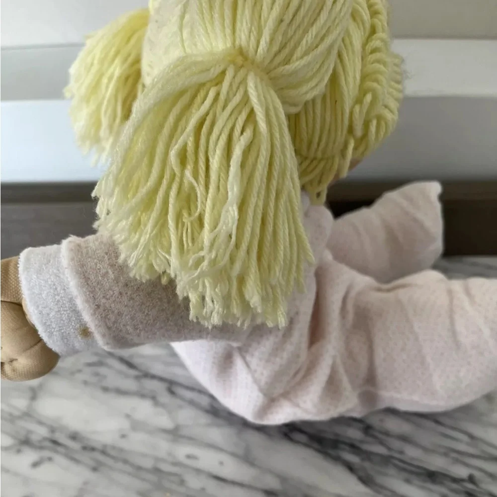 Cabbage Patch Kids Girl Doll Blonde Hair Blue Eyes HM 2 Dimples 1985 Vintage 80s